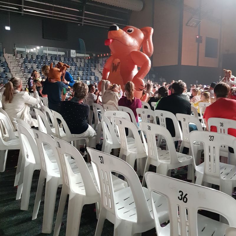 People have a great time at the Red Energy Arena Bendigo in West Bendigo Victoria