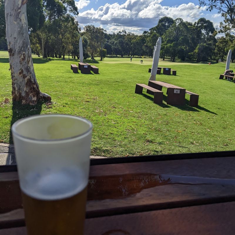 Relaxing at the Federal Golf Club in Red Hill Australian Capital Territory