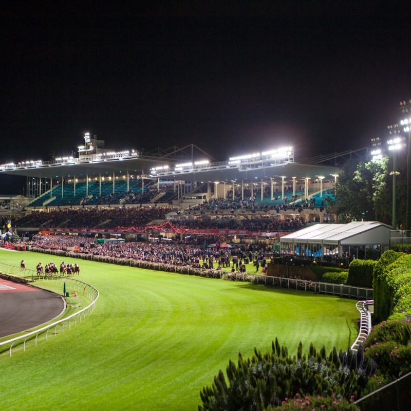 People have a great time at the Moonee Valley Racing Club in Moonee Ponds Victoria