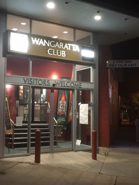 Having a great time at the Wangaratta Club in Wangaratta Victoria