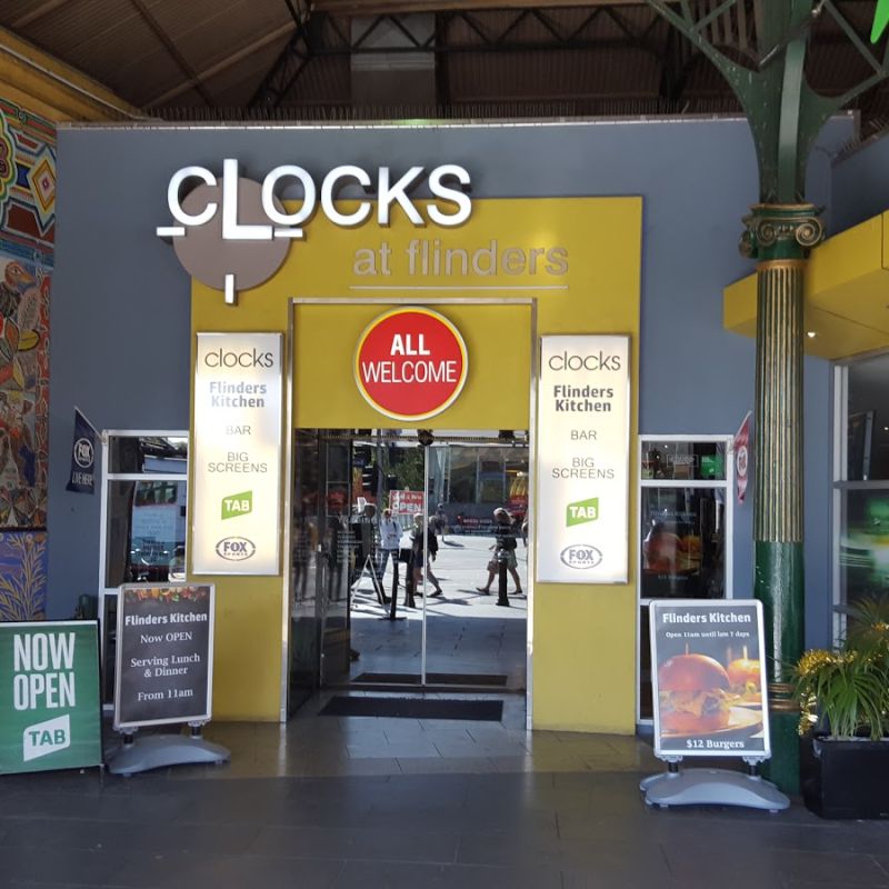 Relaxing at the Clocks at Flinders in Melbourne Victoria