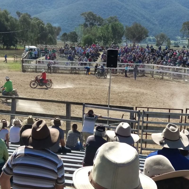 People have a great time at the Corryong Sporting Complex in Corryong Victoria