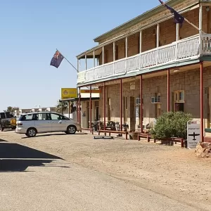 A relaxing photo of the pokies at the The Marree Hotel in Marree, South Australia