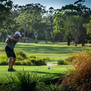 A relaxing photo of the pokies at the Byron Bay Golf Course in Byron Bay, New South Wales