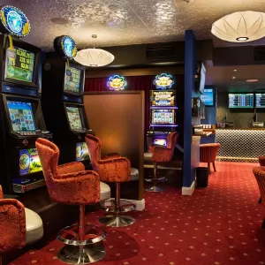 A relaxing photo of the pokies at the Victory Hotel in Brisbane City, Queensland