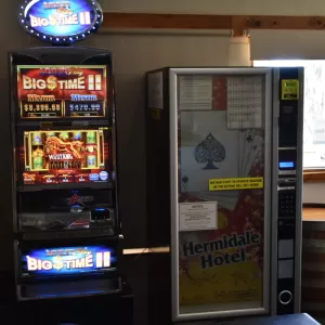 A relaxing photo of the pokies at the Hermidale Hotel in Hermidale, New South Wales